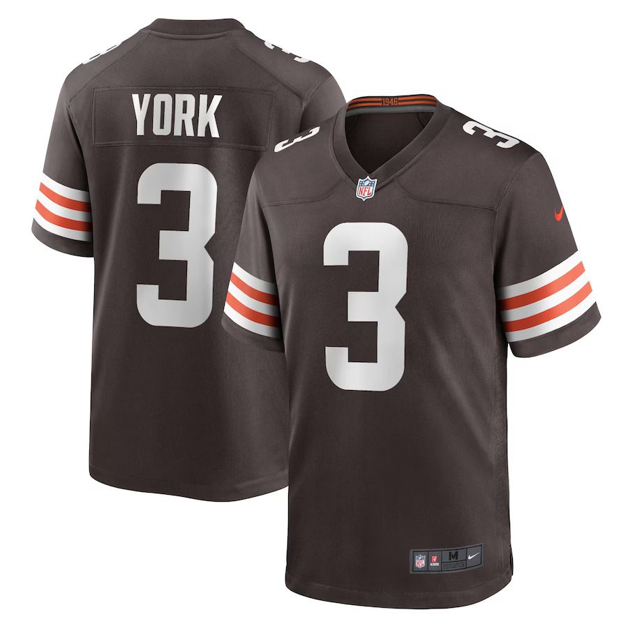 Men Cleveland Browns #3 Cade York Nike Brown Game Player NFL Jersey->more jerseys->NBA Jersey